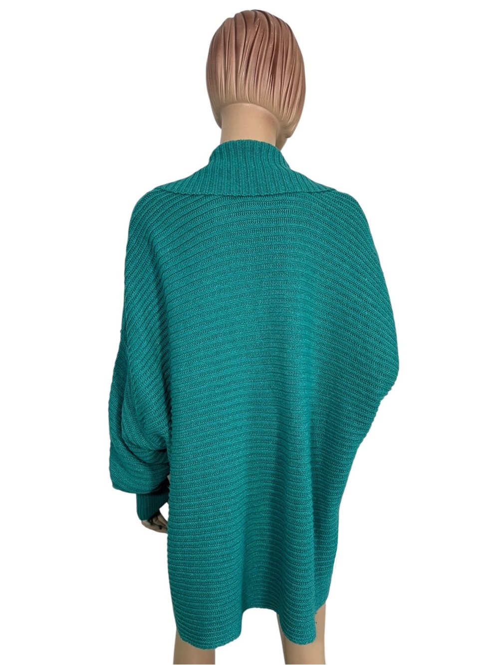 Free People Marlie Ribbed Knit Oversized
Collared Pullover Sweater Teal XL - Picture 6 of 10